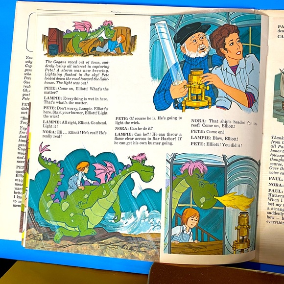 WALT DISNEY PETE’S DRAGON VTG 1977 DISNEYLAND STORYTELLER VINYL RECORD & BOOK - Picture 4 of 16
